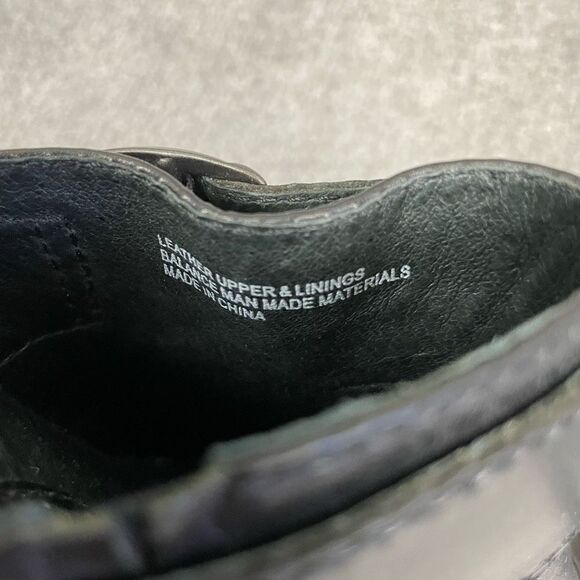 BOC Born Women’s 8 Black Leather Slip On Heeled Clogs Mules Buckle - Picture 4 of 7